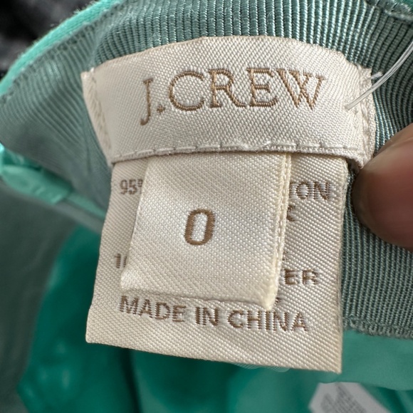 BNWT J Crew women’s bright aqua green minty green cotton skirt size 0 - Picture 4 of 8